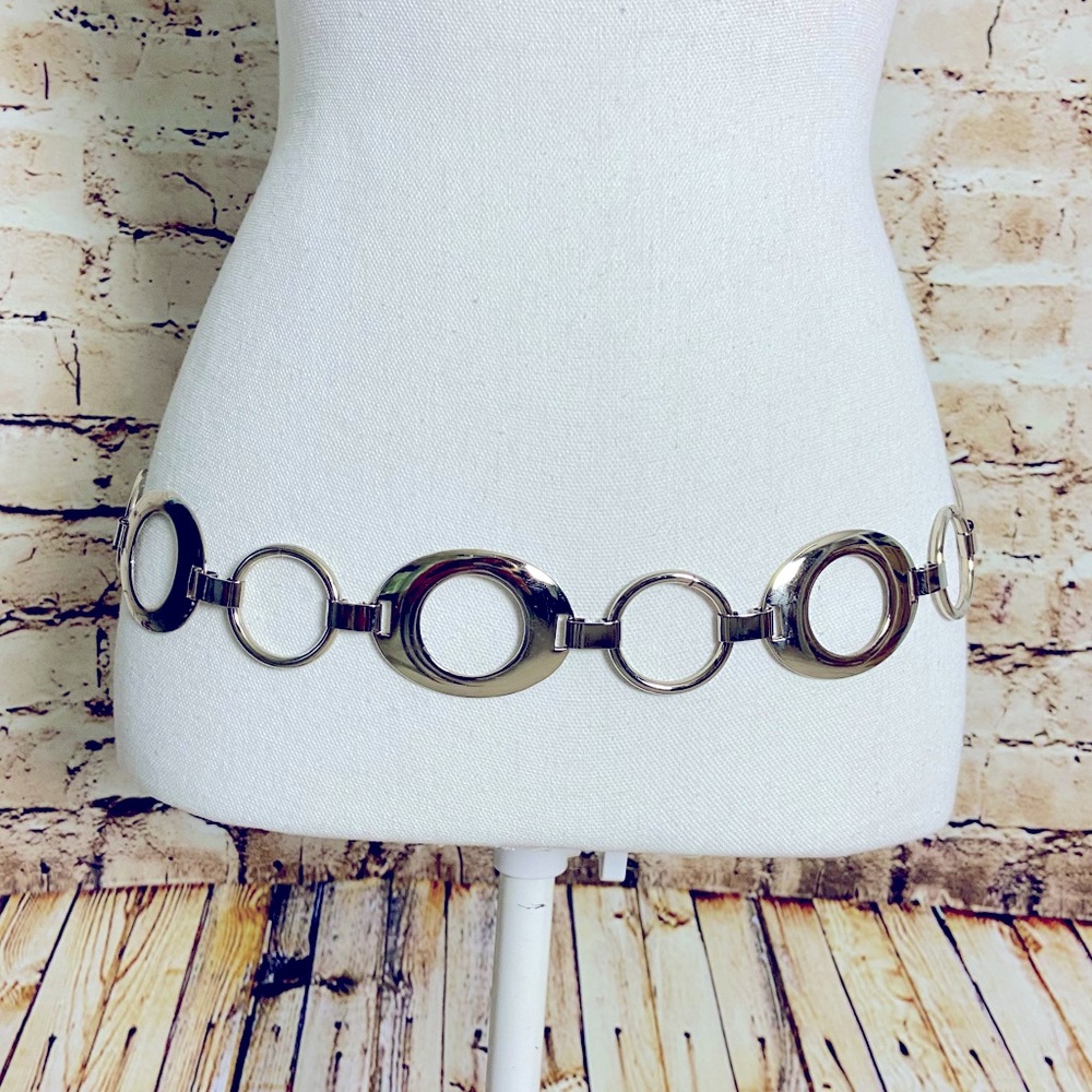 NINE WEST Silver Chain Belt